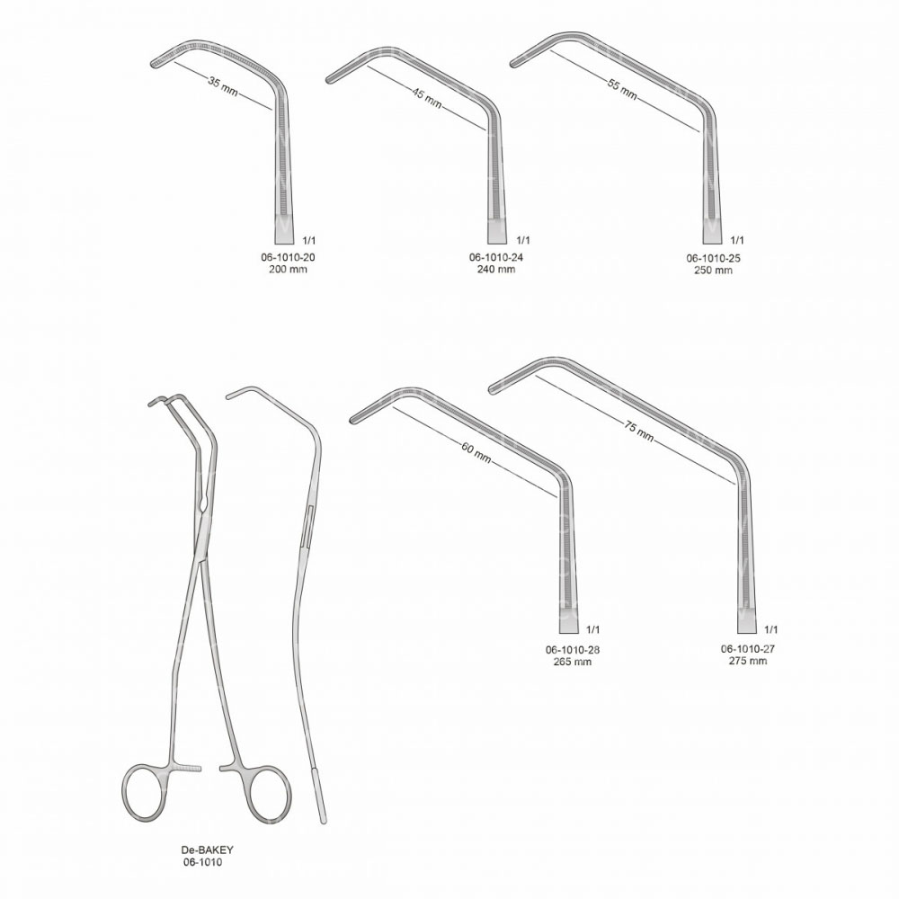 De Bakey Atraumatic Vessel Clamps