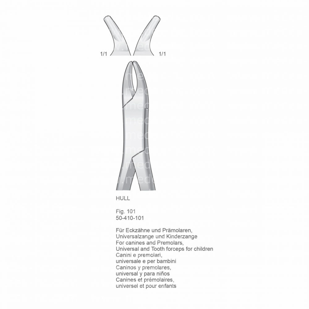 Hull Extracting Forceps, American Pattern