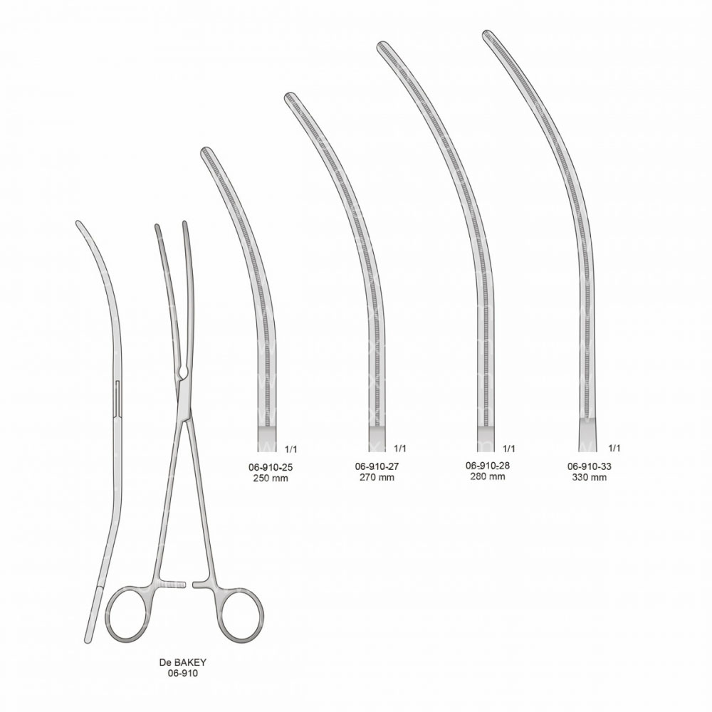 De Bakey Atraumatic Vessel Clamps