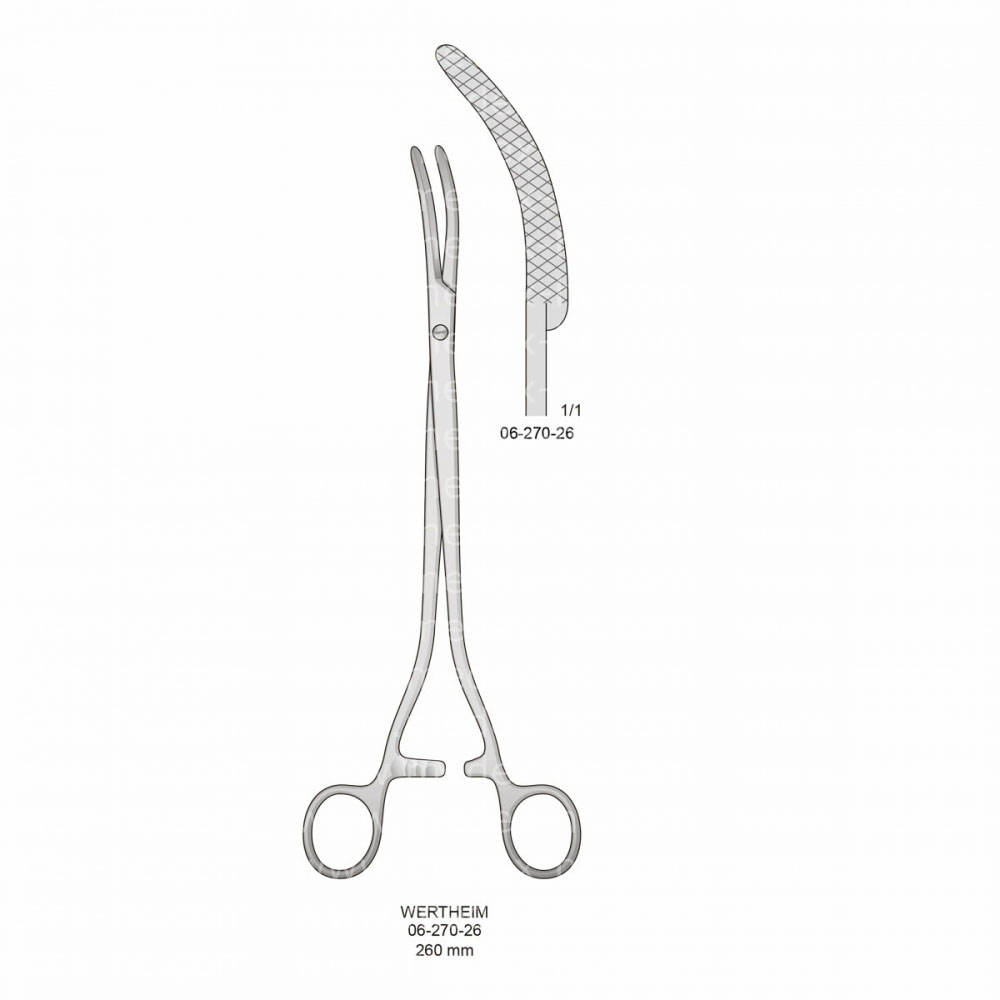 Wertheim Kidney Pedicle Clamps Forceps