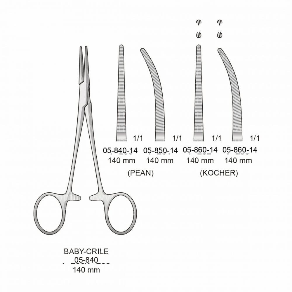 Baby-Crile Hemostatic Forceps