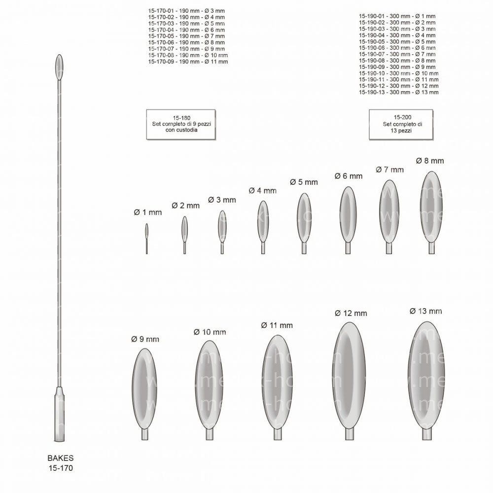 Bakes Gall Duct Dilators