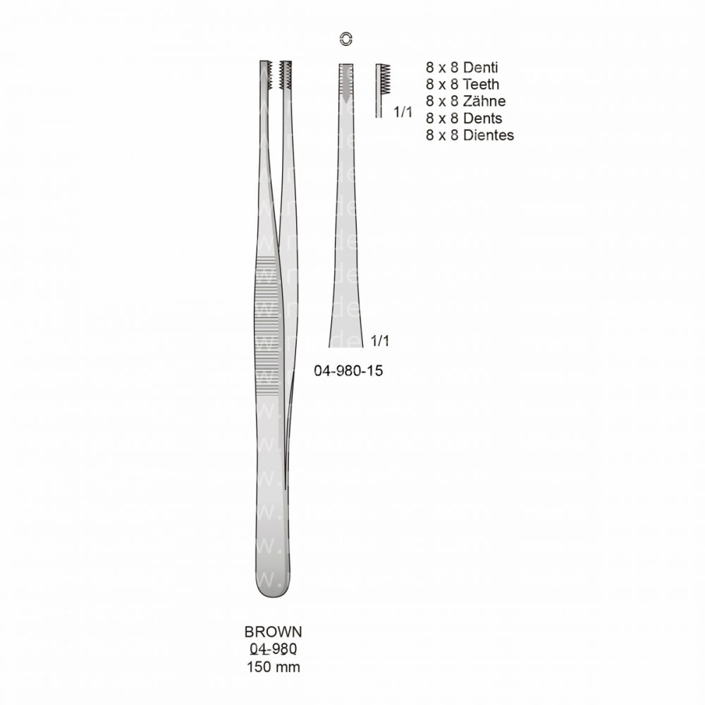 BROWN Tissue Forceps