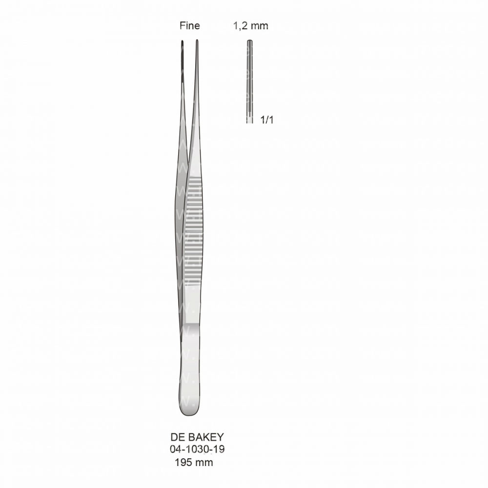 DE BAKEY Atraumatic Tissue Forceps