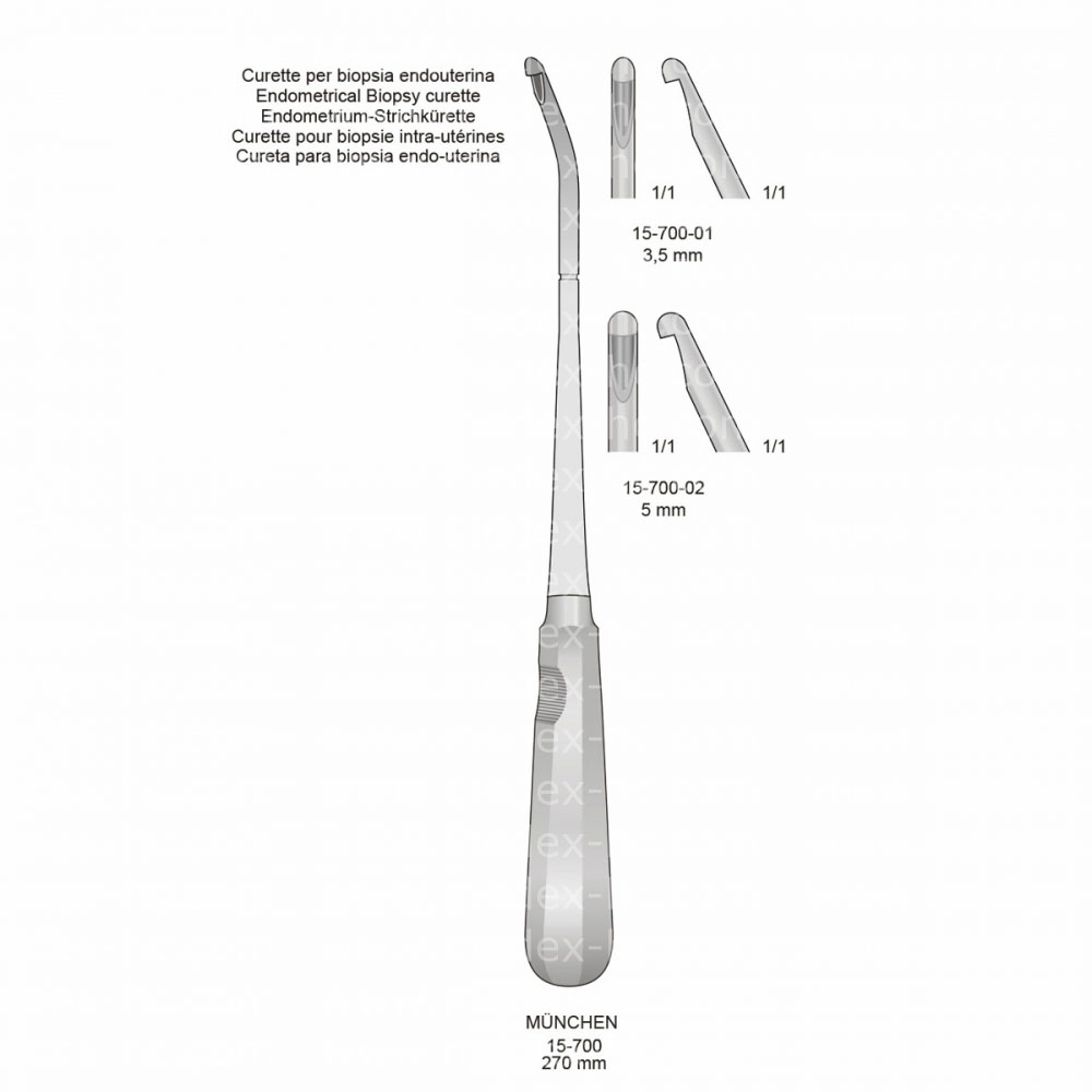 Munchen Uterine Biopsy Aspirating Curettes