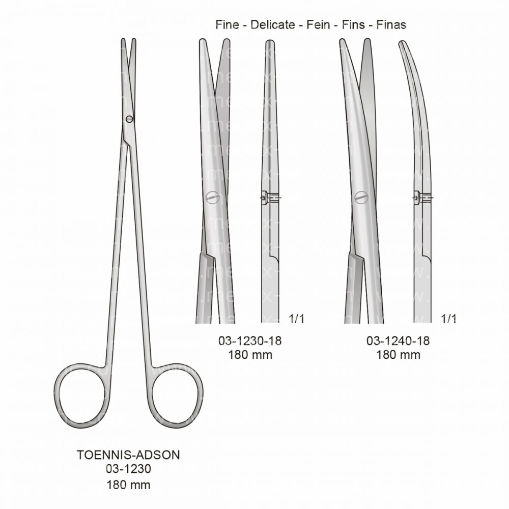 Toennis-Adson Operating Scissors