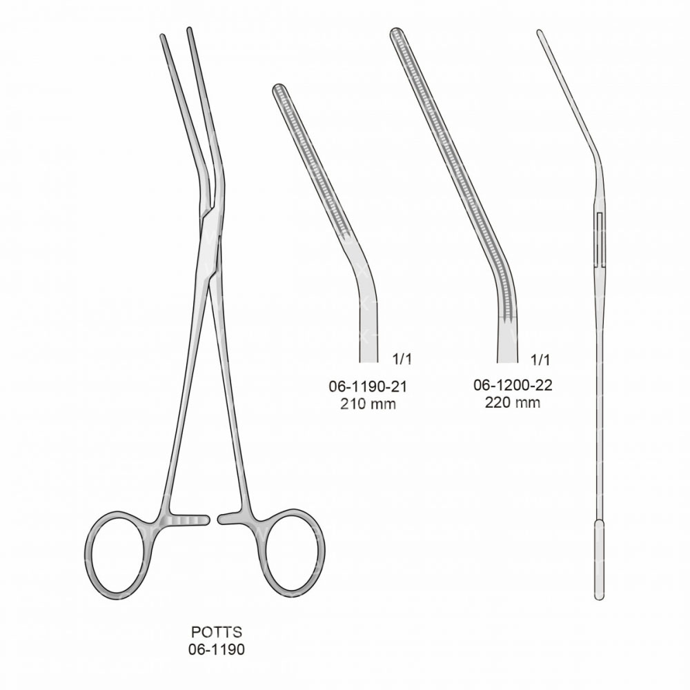 Potts Atraumatic Vessel Clamps