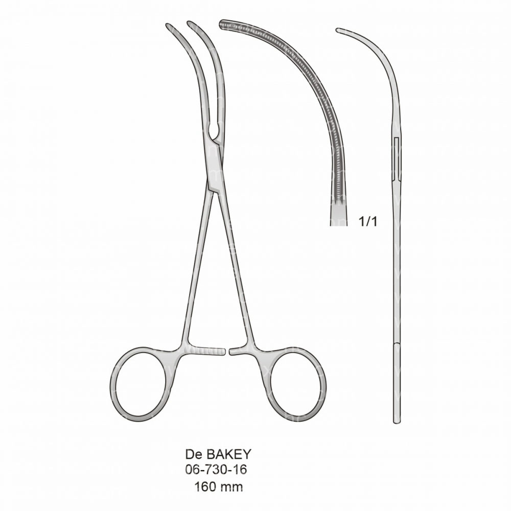 De Bakey Atraumatic Vessel Clamps