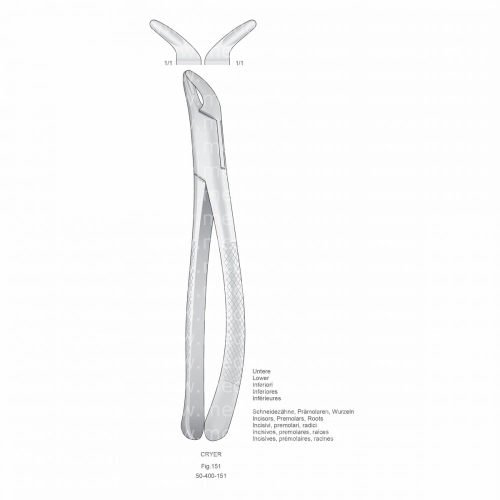 Cryer Extracting Forceps, American Pattern