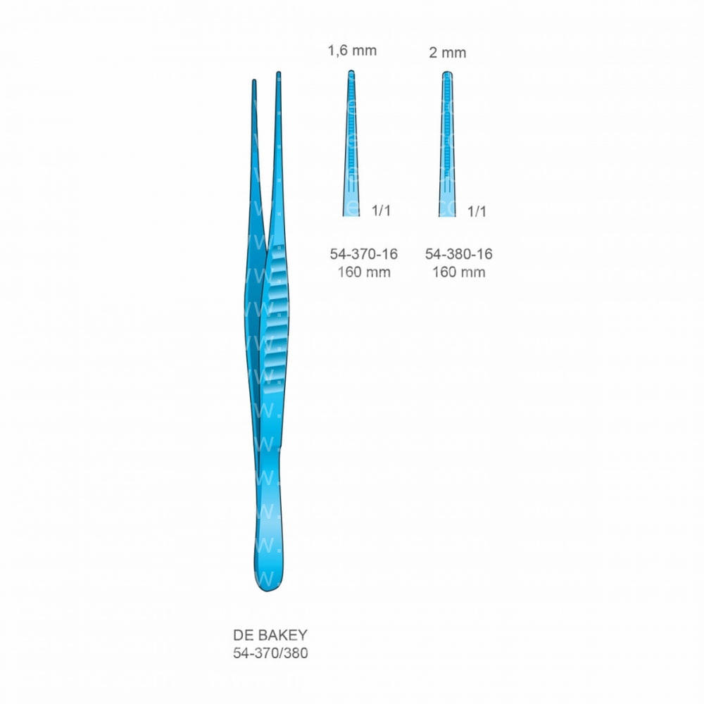 De Bakey Titanium Tissue Forceps