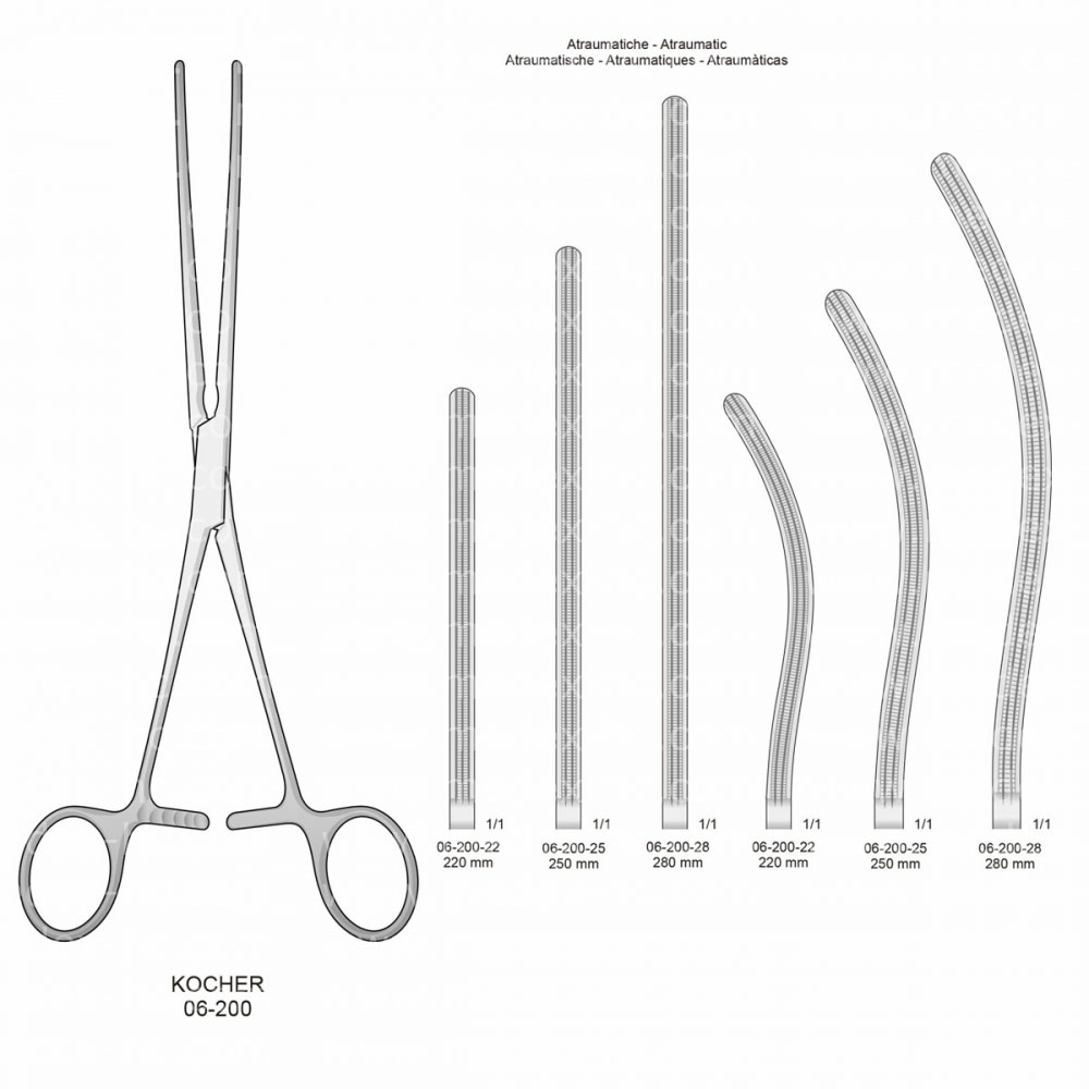 Kocher Carmalt Intestinal Clamps Soft Elastic