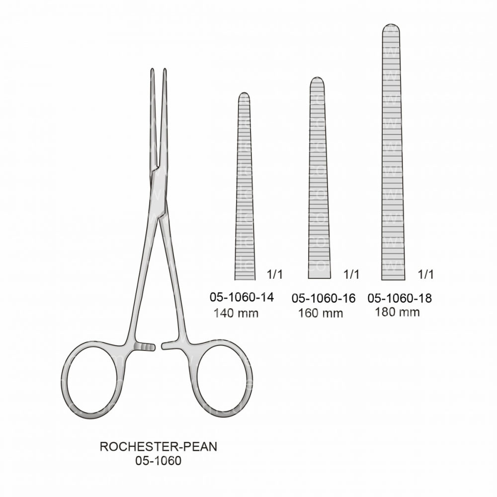 Rochester-Pean Hemostatic Forceps