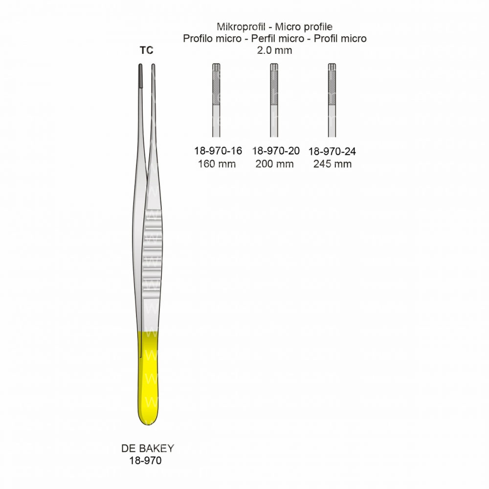 De Bakey Tissue Forceps