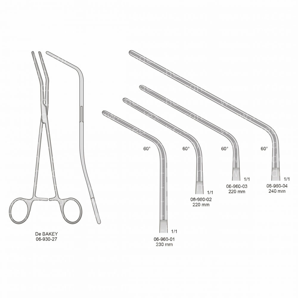 De Bakey Atraumatic Vessel Clamps