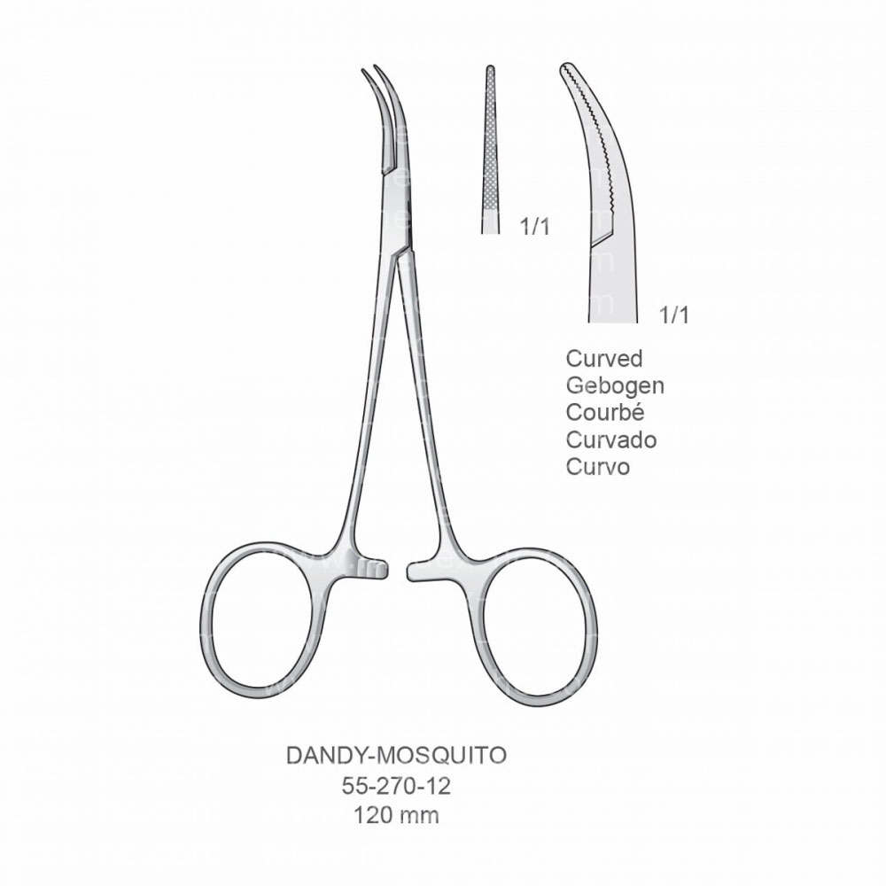 Dandy-Mosquito Hemostatic Forceps