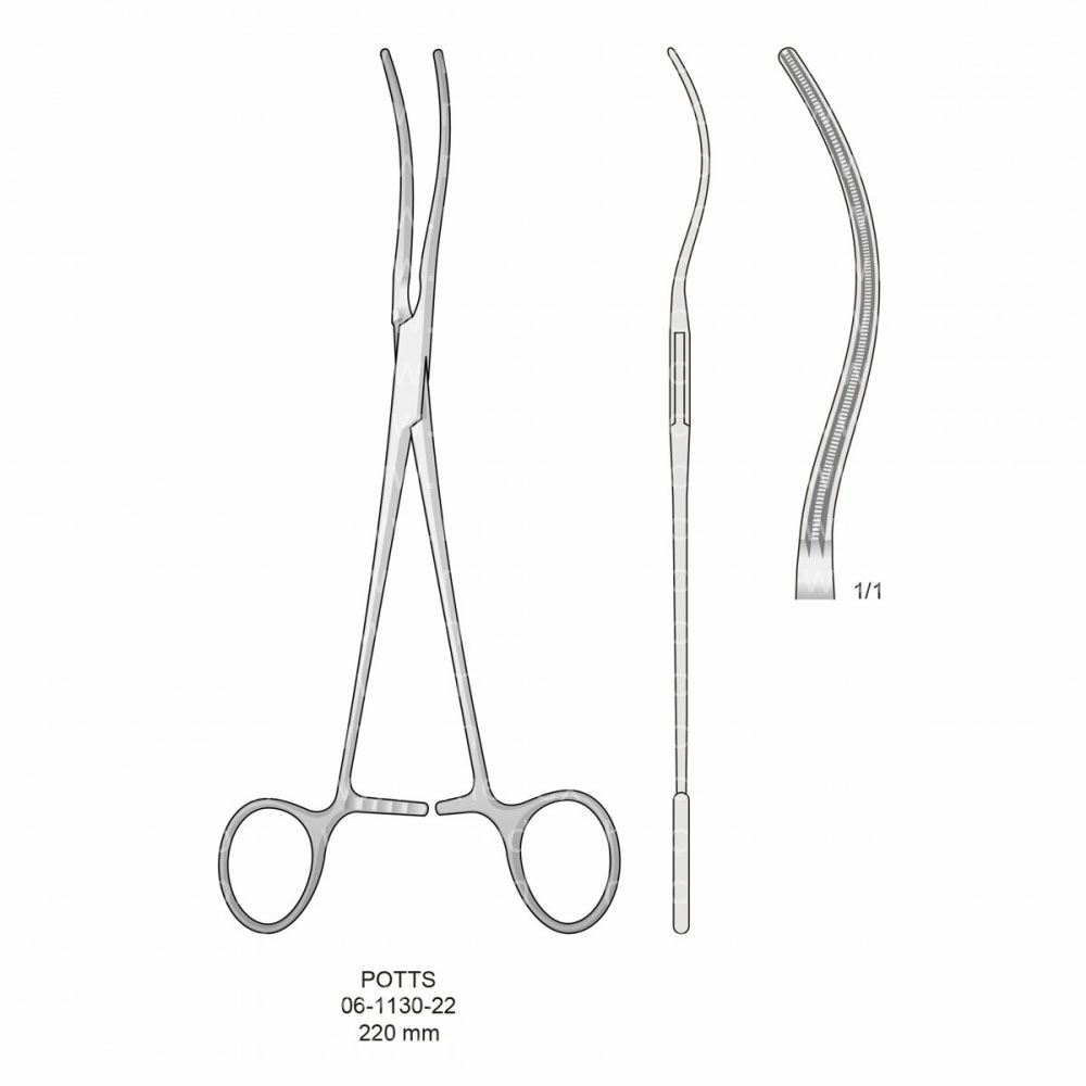 Potts Atraumatic Vessel Clamps