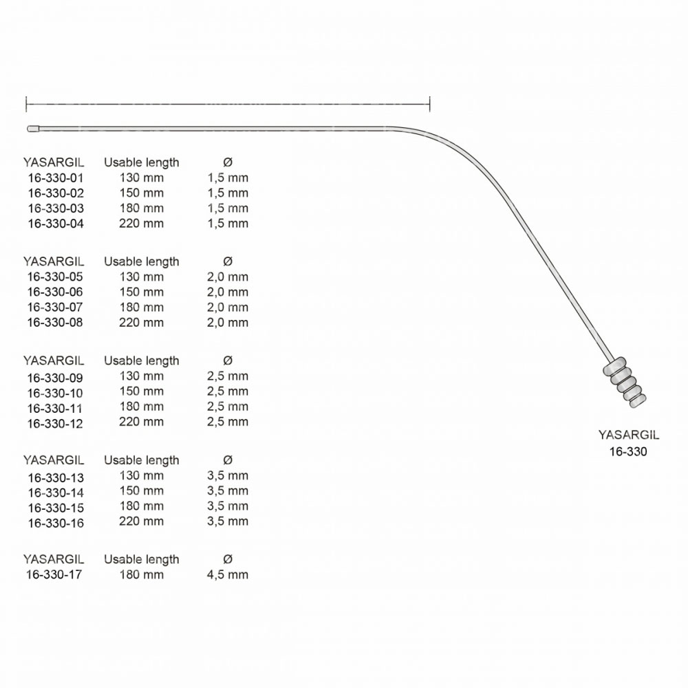 Yasargil  Suction Tubes