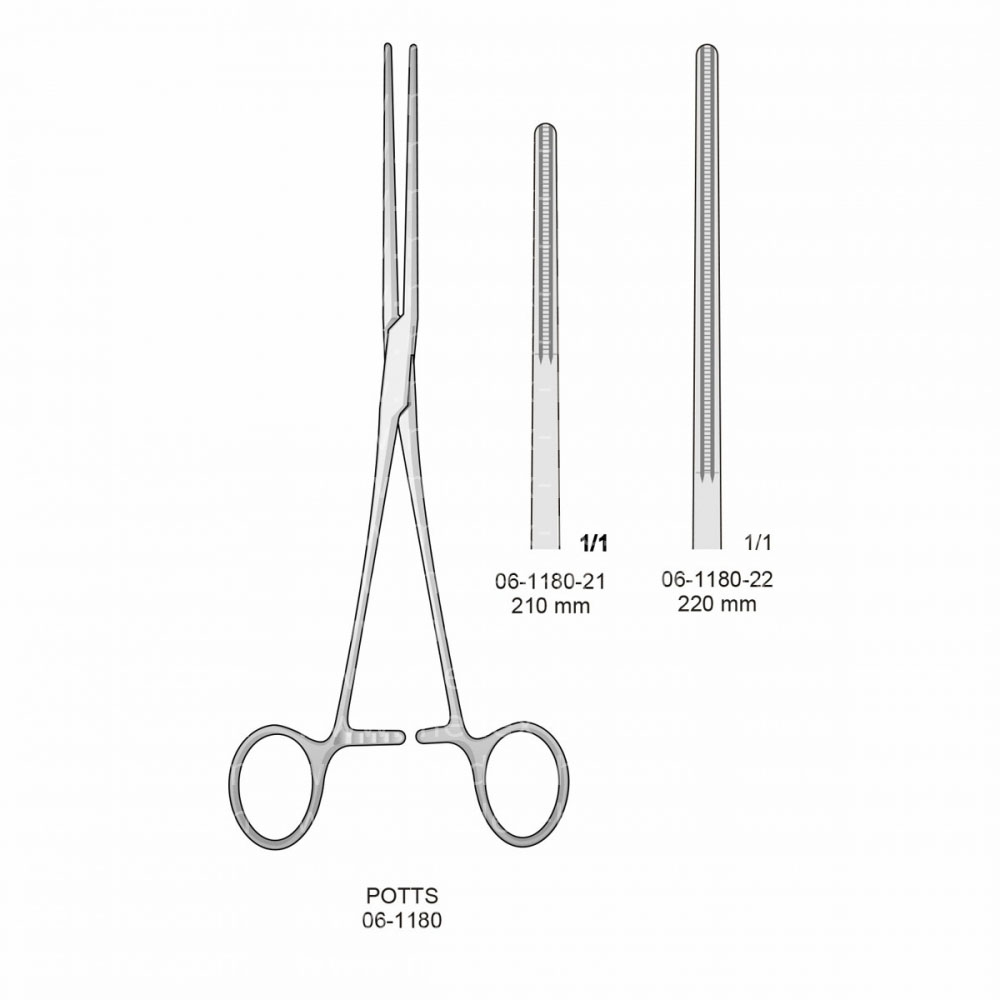 Potts Atraumatic Vessel Clamps