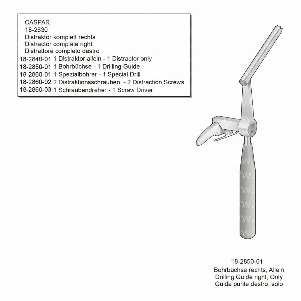 Distractor for cervicle vertebral column