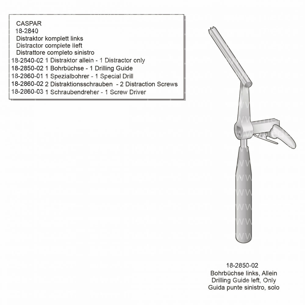 Distractor for cervicle vertebral column