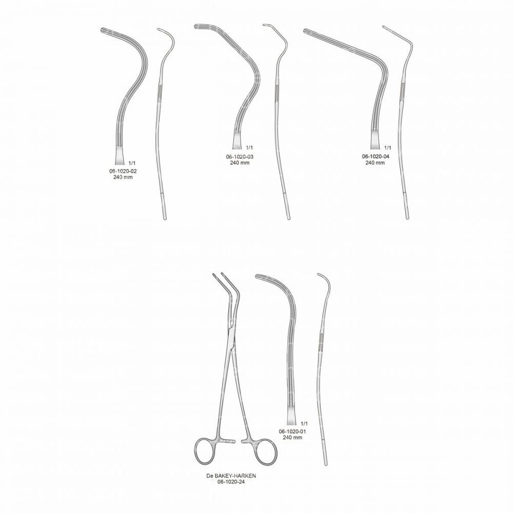 De Bakey-Harken Atraumatic Vessel Clamps