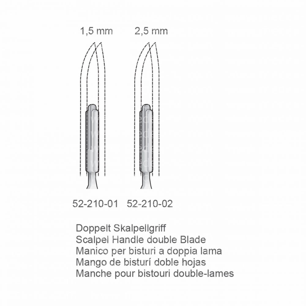 Scalpel Handle double Blade