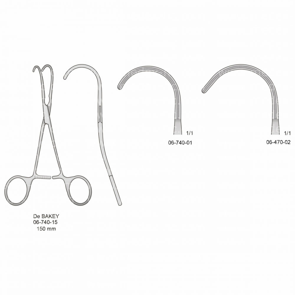 De Bakey Atraumatic Vessel Clamps