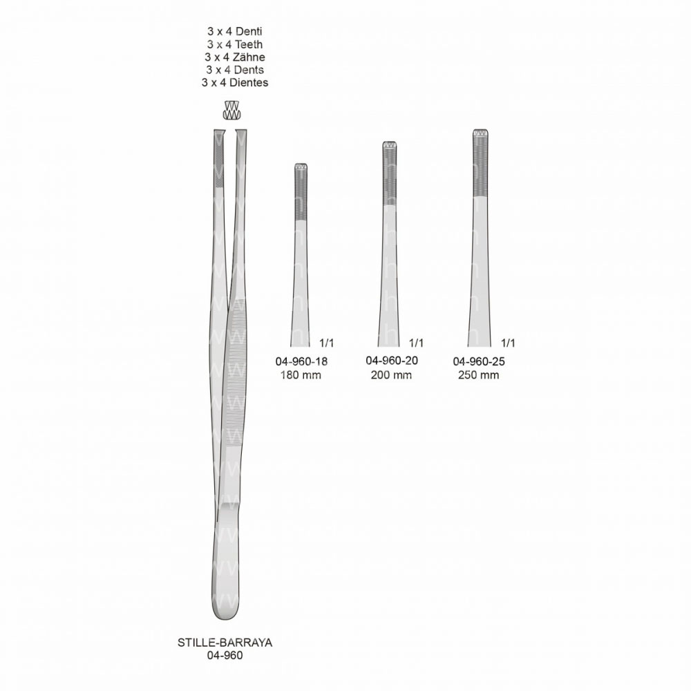 STILLE-BARRAYA Tissue Forceps